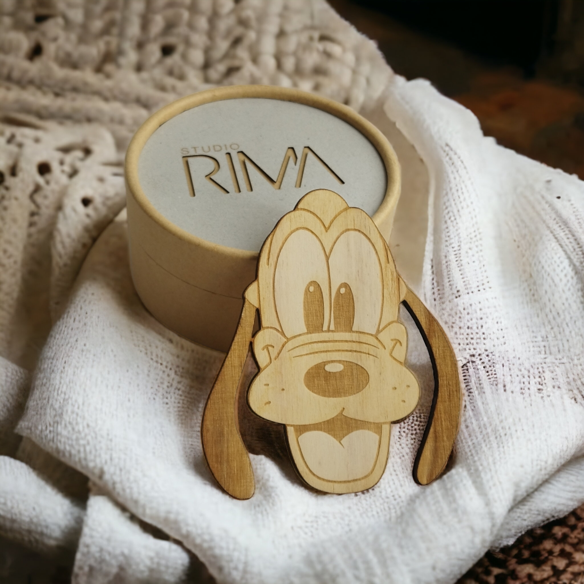 Set of 6 Disney Wooden Coasters - Handmade Gift - Housewarming - Wood Kitchenware - Mickey