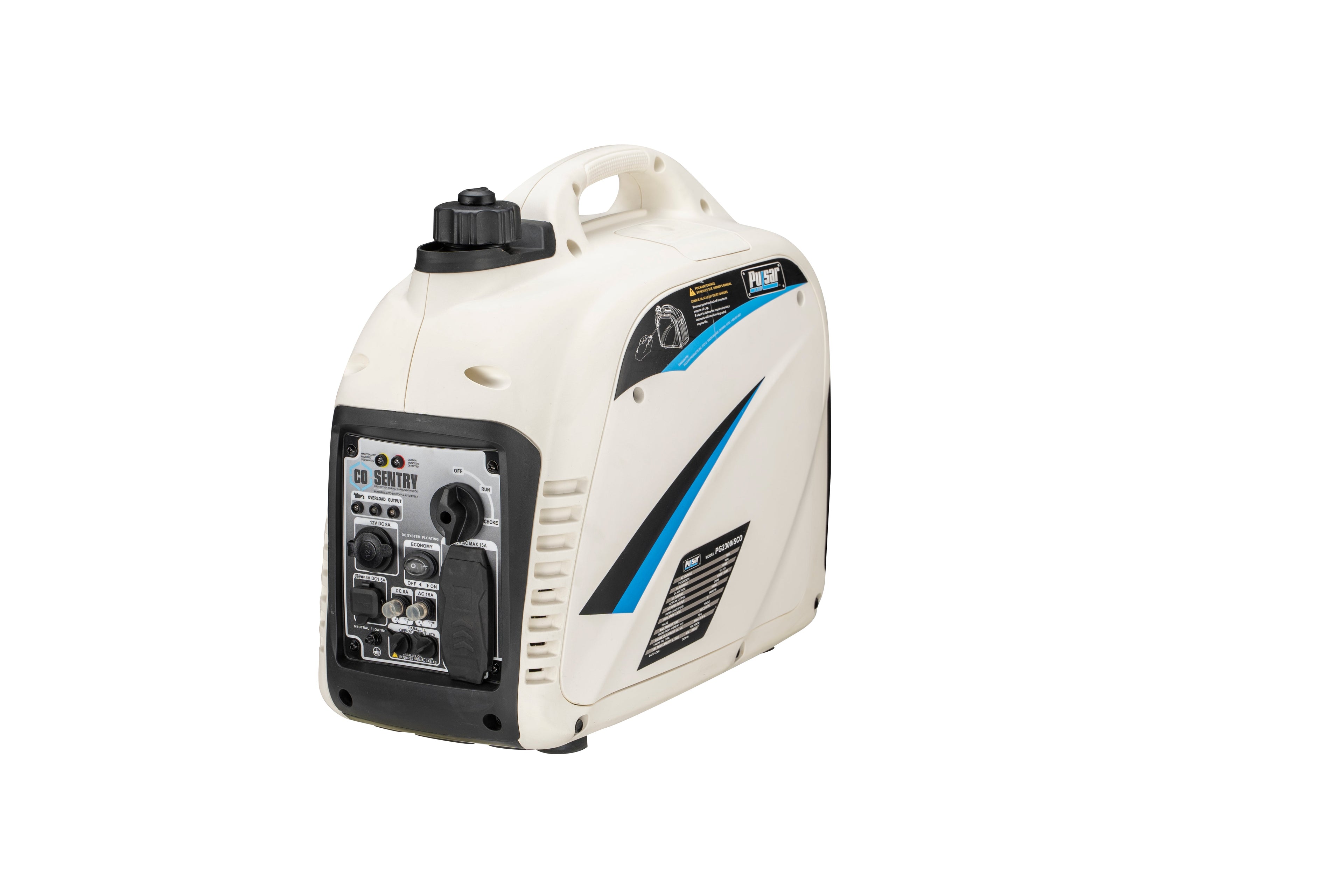 Pulsar 2,300-Watt/1,800-Watt Recoil Start Super Quiet Gasoline Powered Portable Inverter Generator with Advanced CO Shutoff